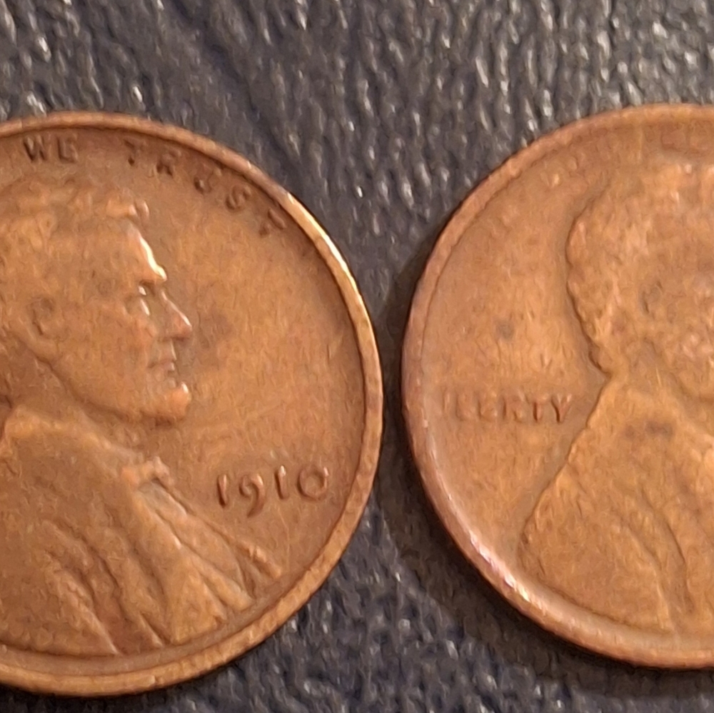 Vintage Copper Coins 1910 And 1911 Pennys